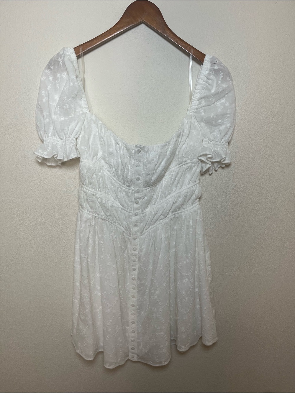 Mistress Rocks White Eyelet Mini Dress